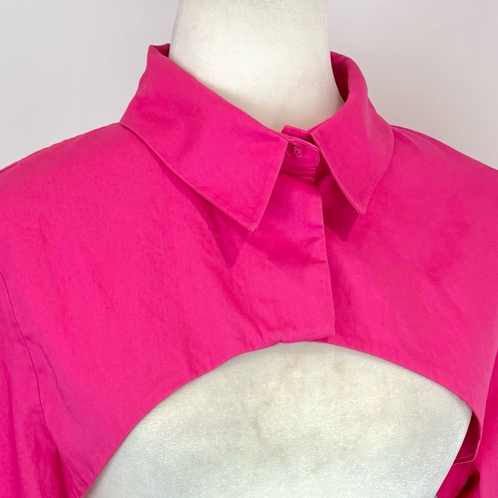 Zara pink cropped shirt - Picture 3 of 5